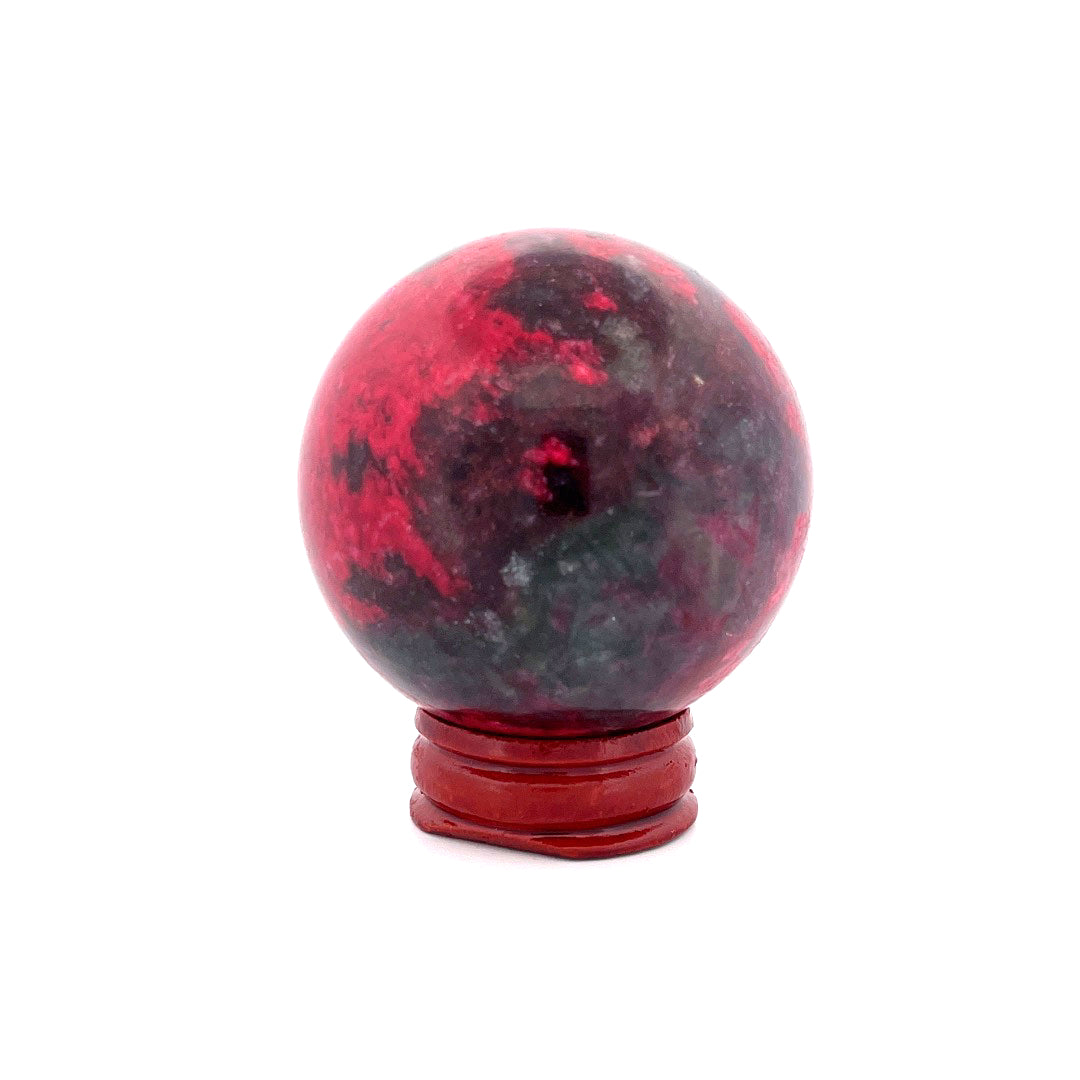 Peach Blossom Stone Jade Rhodonite Sphere  | 202 (g)