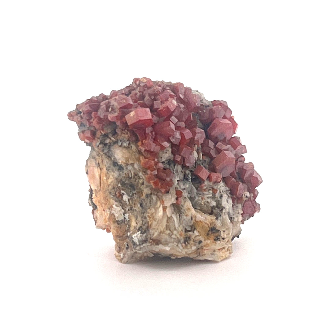 Vanadinite on Goethite Barite Druzy | 32 (g)