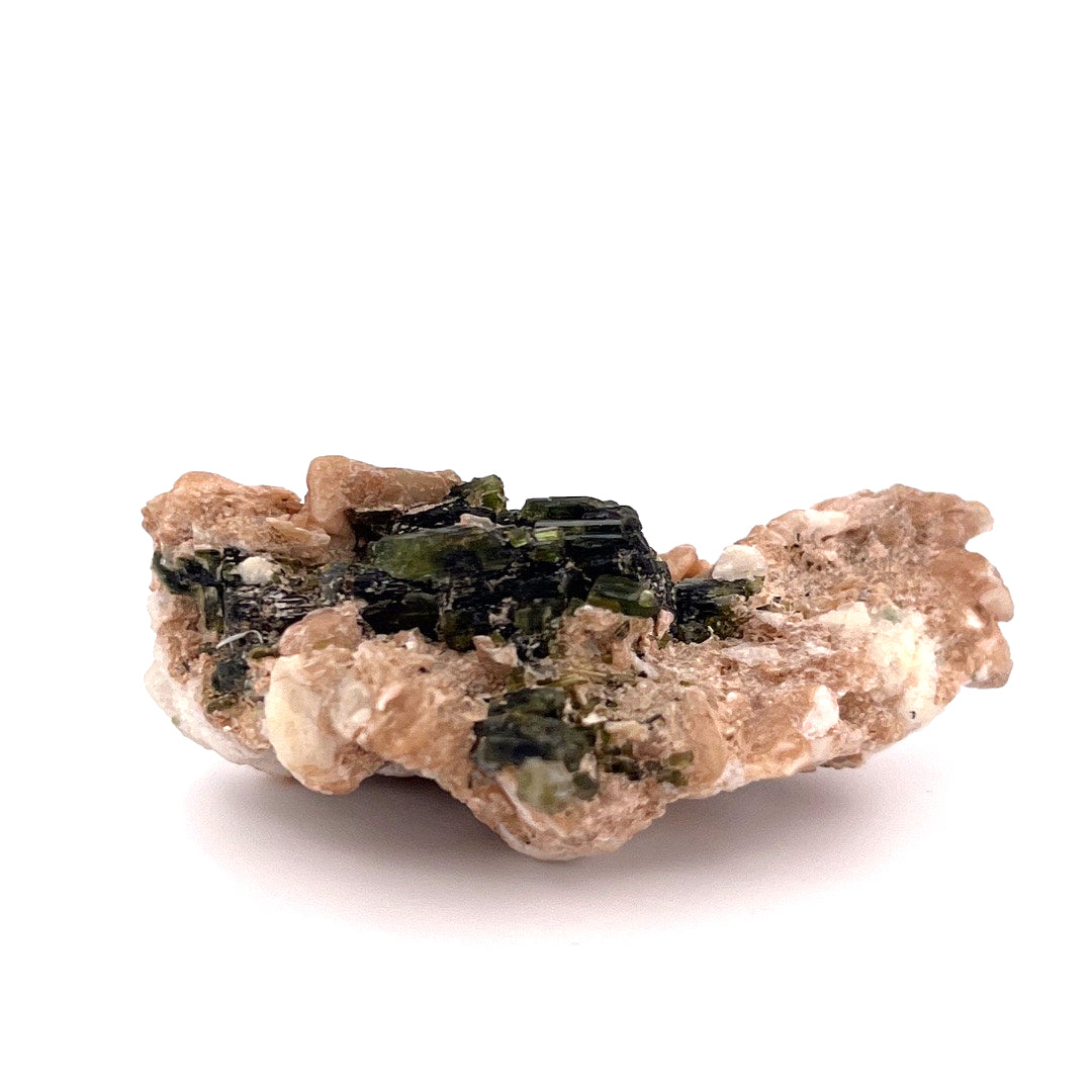 Green Tourmaline on Double Terminated Quartz | 16 (g)