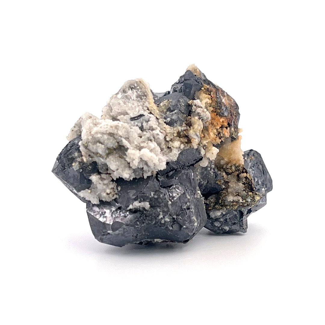 Terminated Galena  |  Chalcopyrite  |  Druzy Flower Chalcedony Quartz  |  114 (g)