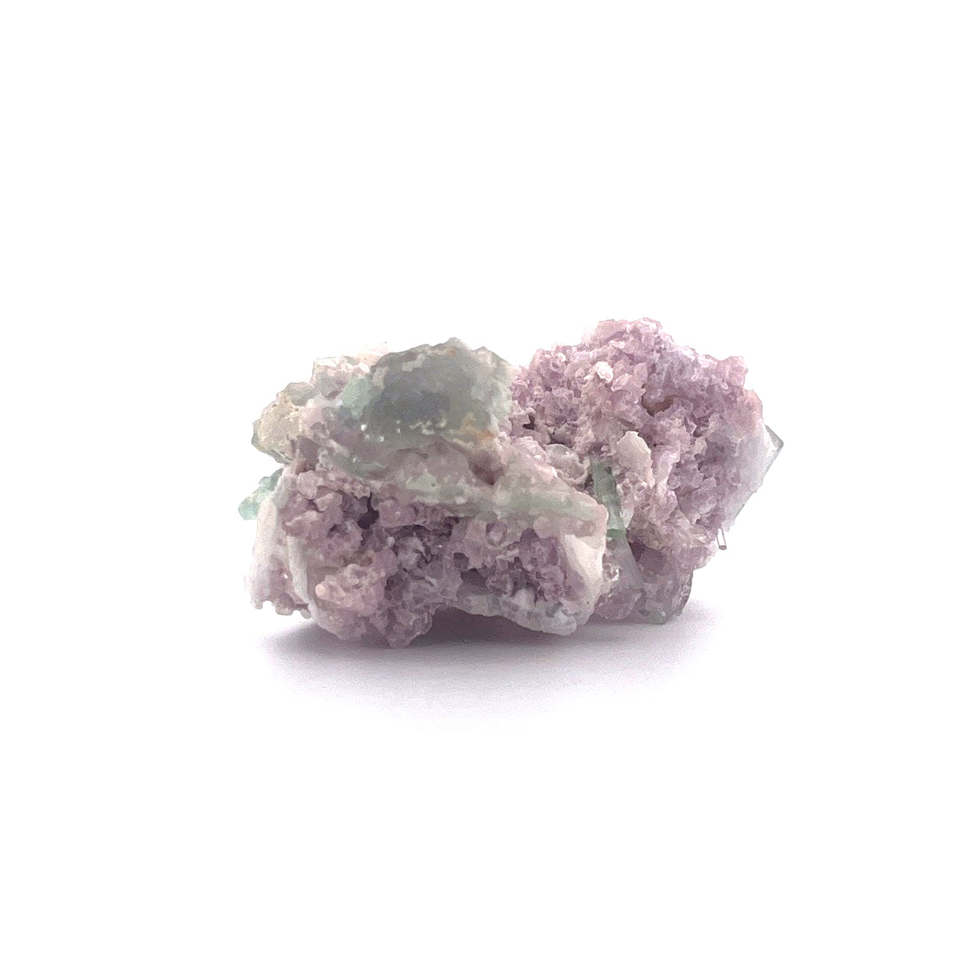 Pink Green Watermelon Tourmaline on Purple Lepidolite  |  38 (g)