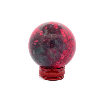 Peach Blossom Stone Jade Rhodonite Sphere  | 202 (g)