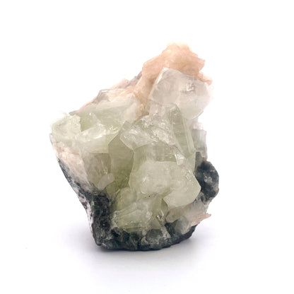 Peach Stilbite | Mint Green Apophyllite Crystal Zeolite  |  187 (g)