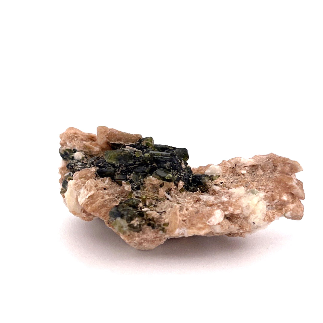 Green Tourmaline on Double Terminated Quartz | 16 (g)