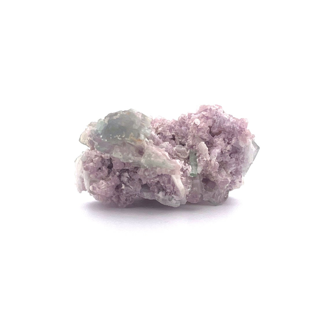 Pink Green Watermelon Tourmaline on Purple Lepidolite  |  38 (g)