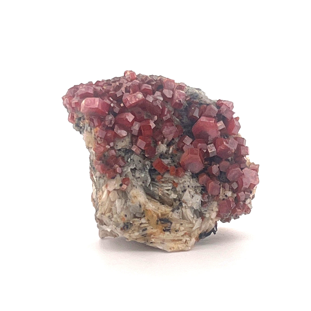 Vanadinite on Goethite Barite Druzy | 32 (g)