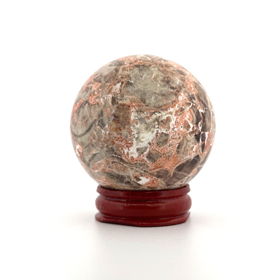 Natural Red Jasper & Quartz Sphere |  166 (g)