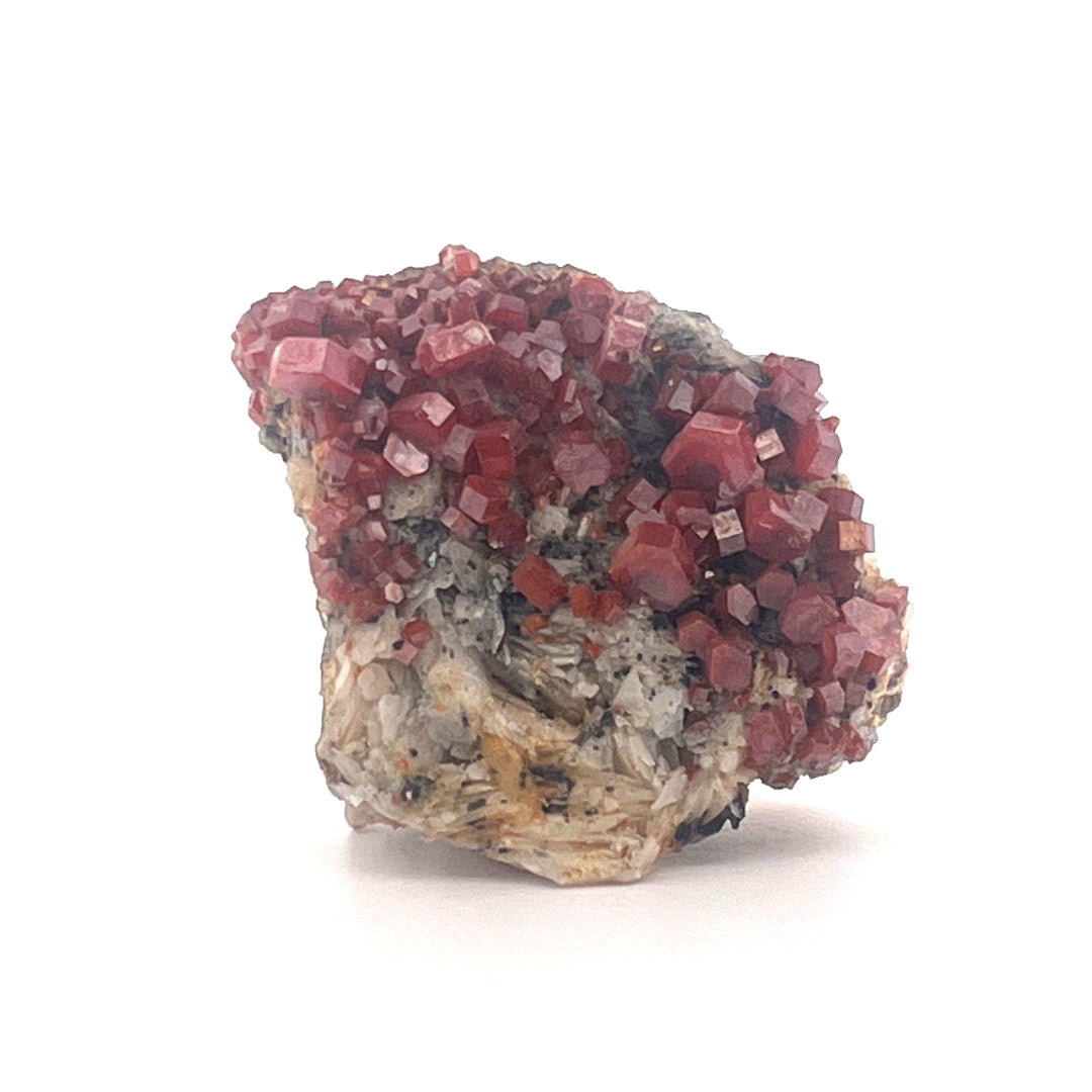 Vanadinite on Goethite Barite Druzy | 32 (g)